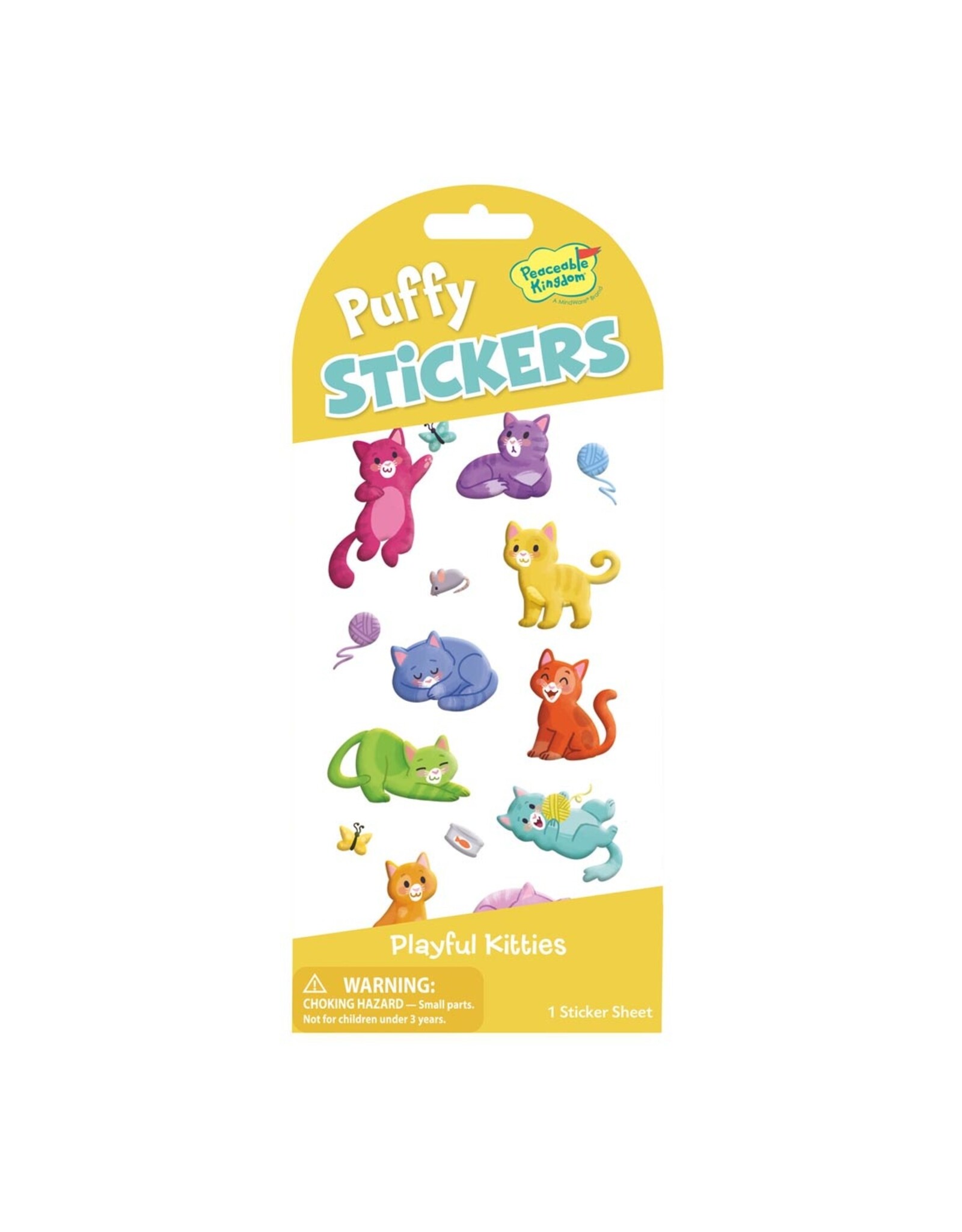 Playful Kitties Puffy Stickers