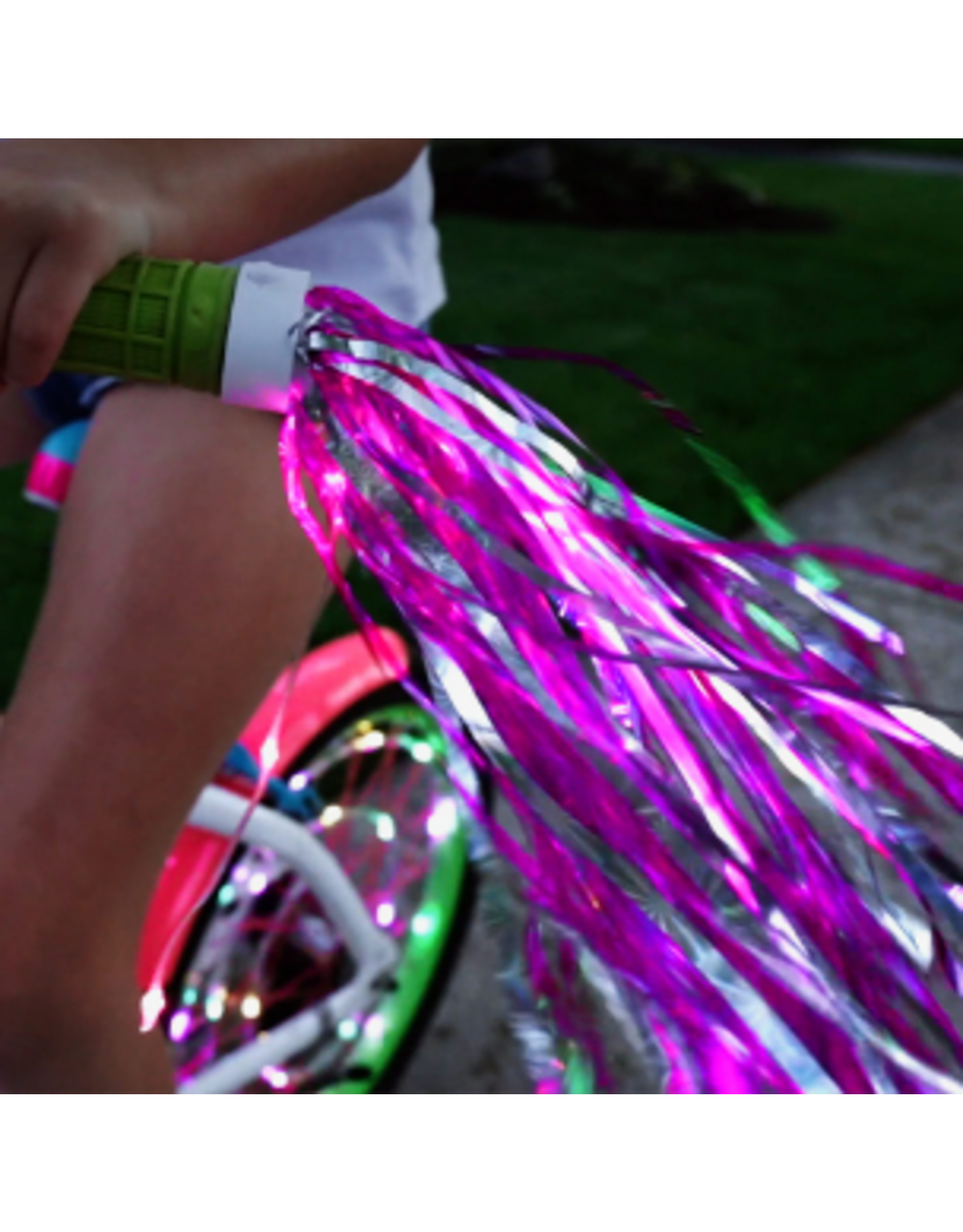 Sparkle Brightz Pink LED Handlebar Streamers