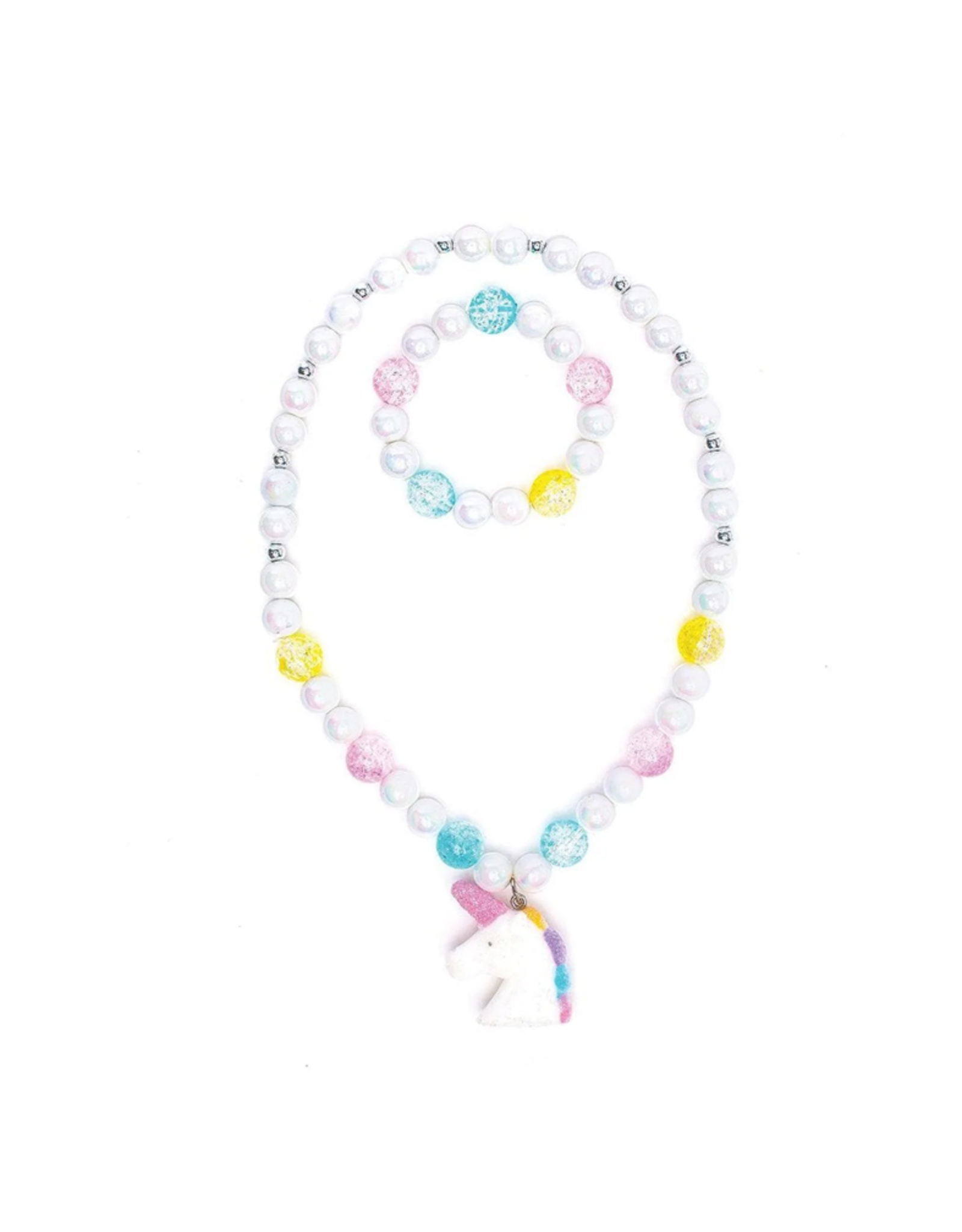 White Unicorn Necklace & Bracelet