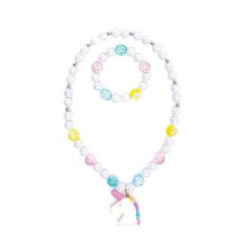 White Unicorn Necklace & Bracelet
