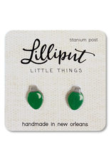 Christmas Light Bulb Earrings - Green