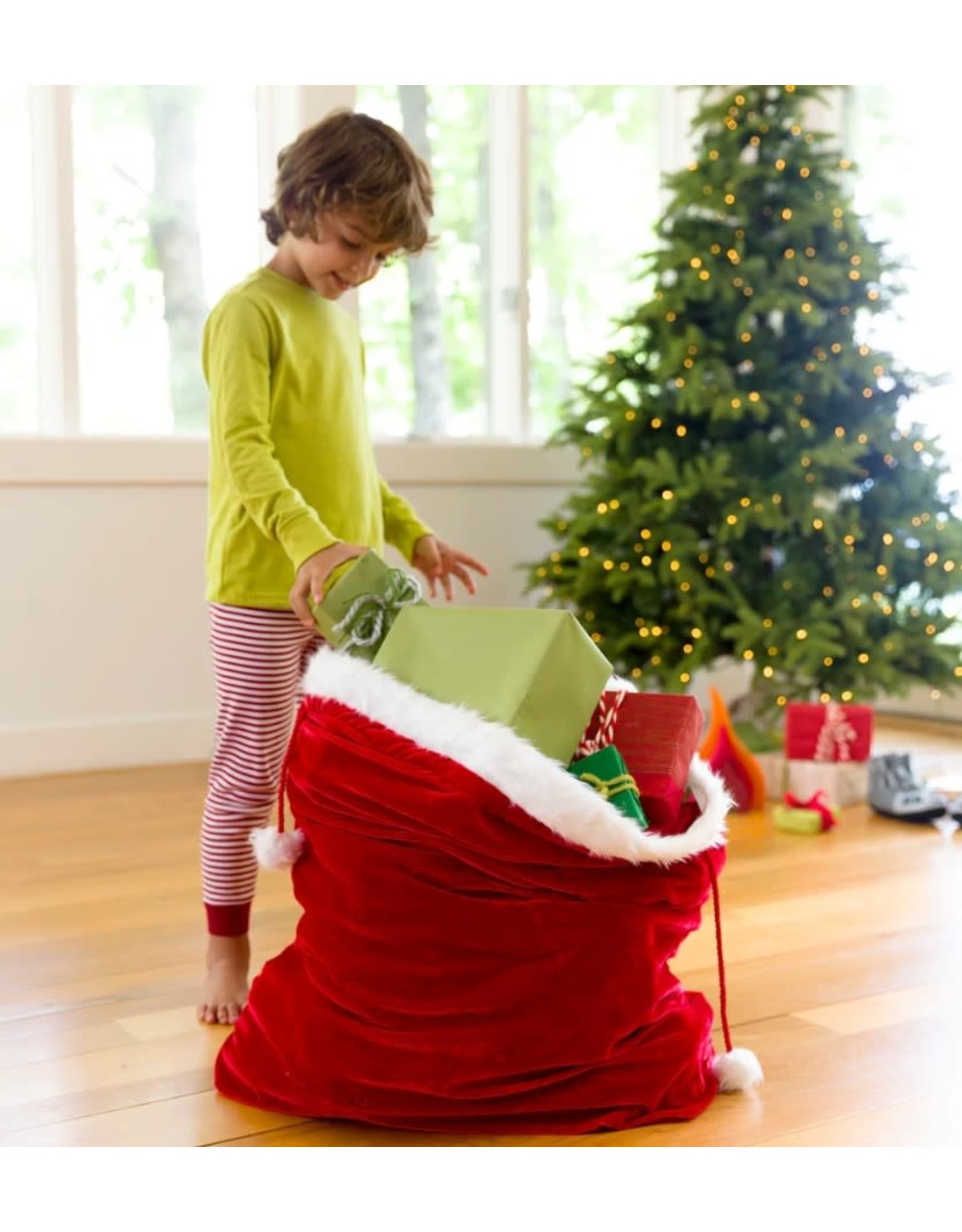 1Pc Christmas Santa Sacks Large Capacity Candy Toy Bag Claus Tree Ornament  Drawstring Home Supplier Canvas Storage Gift Bag - AliExpress