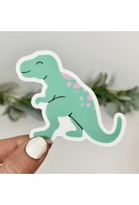 Cute Green T-Rex Dinosaur Vinyl Sticker