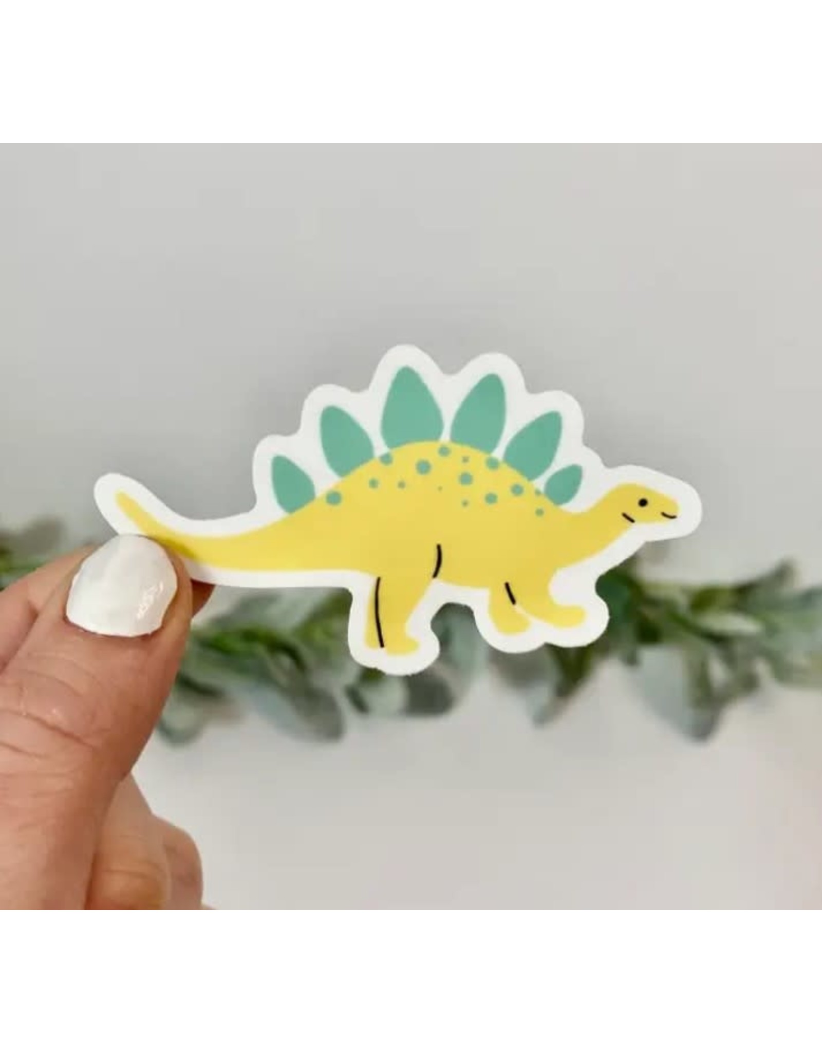 Cute Yellow Dinosaur Vinyl Sticker
