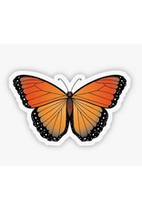 Orange Butterfly Vinyl Sticker
