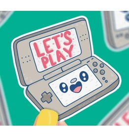 Let's Play Video Gamer Vinyl Sticker