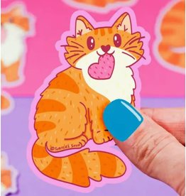 Orange Tabby Cat Vinyl Sticker