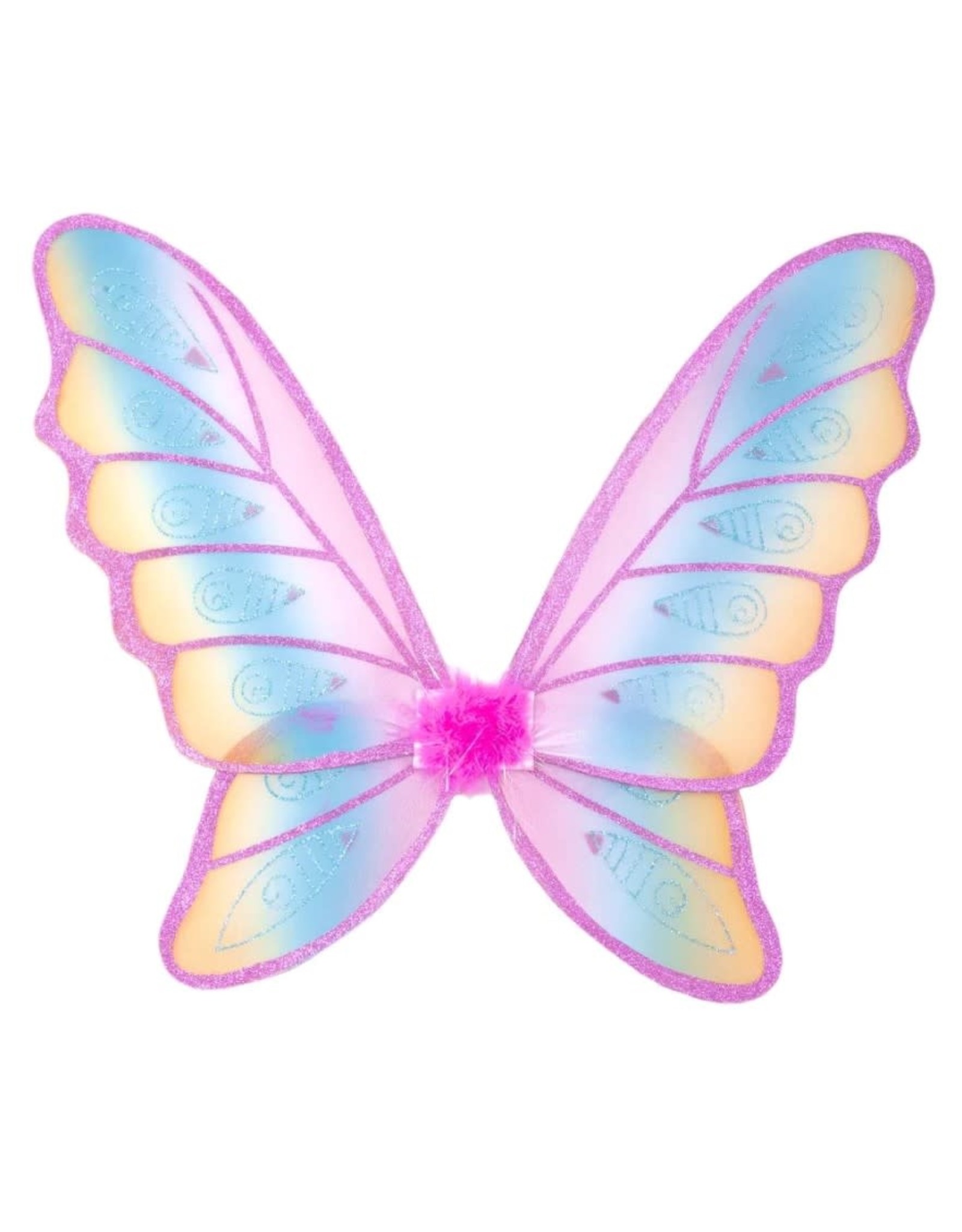 Glitter Rainbow Wings, Multi/Fuchsia