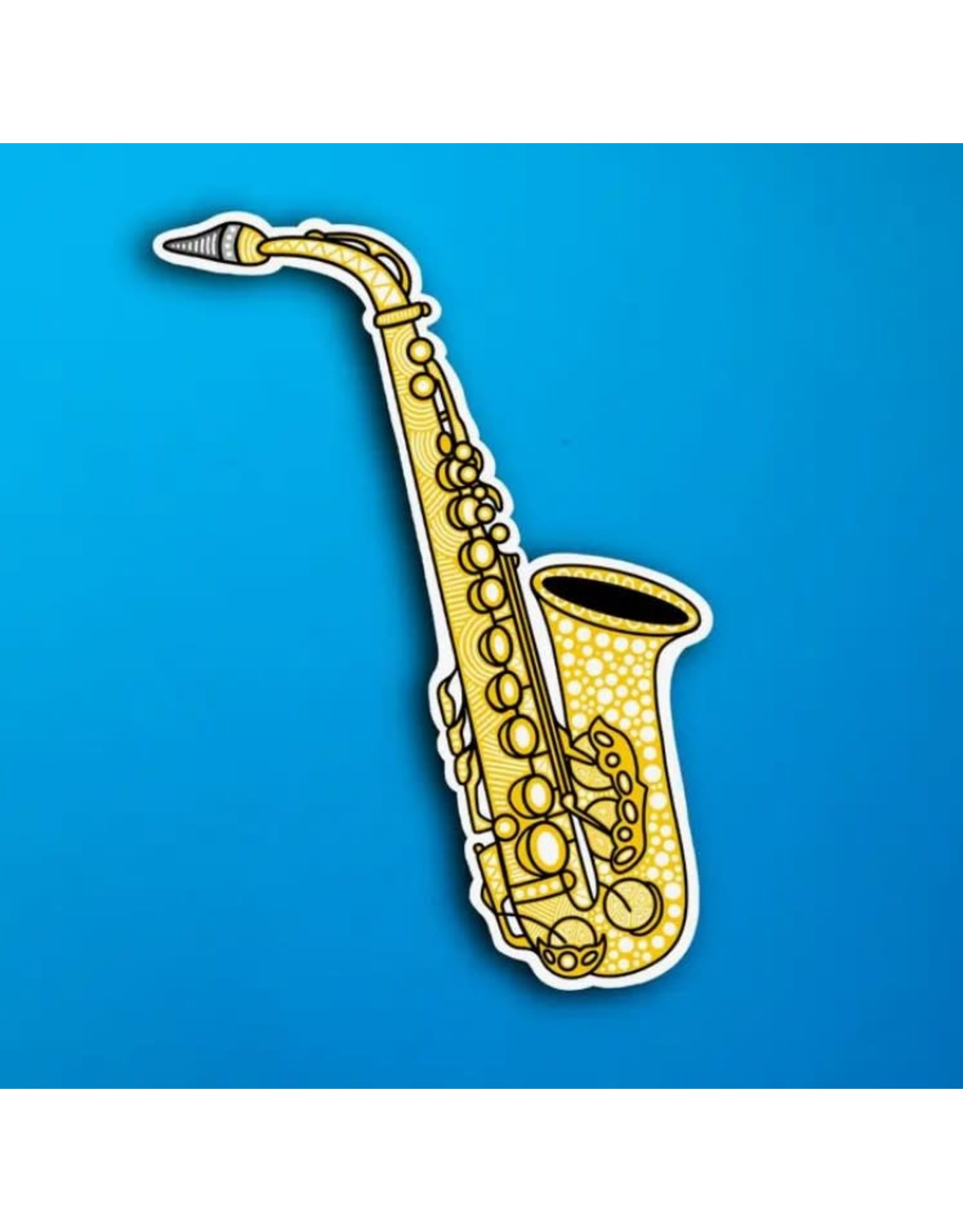 Saxophone Vinyl Sticker