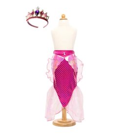 Mermaid Glimmer Skirt w/Tiara Pink (5-6)