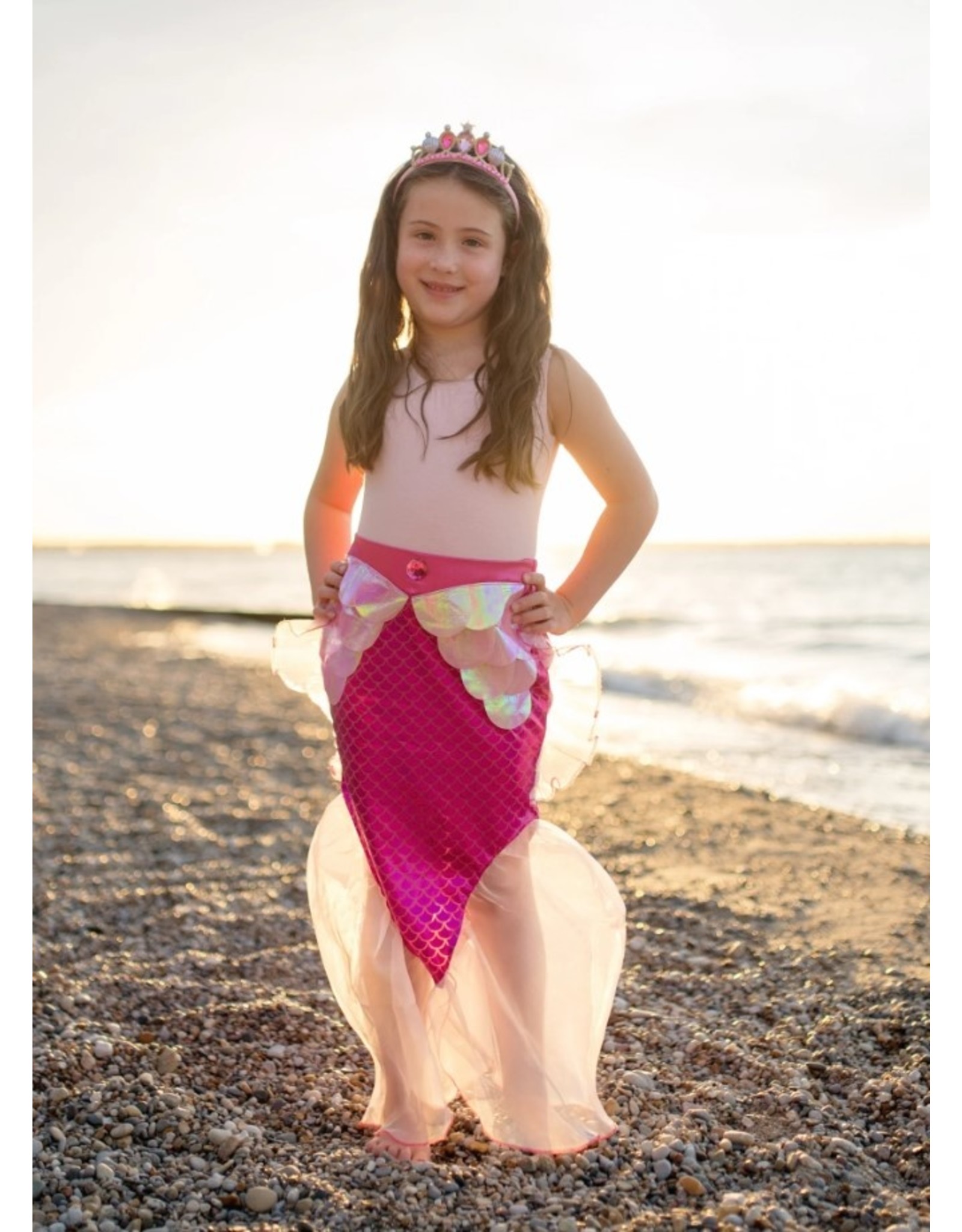 Mermaid Glimmer Skirt w/Tiara Pink (5-6)