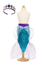 Mermaid Glimmer Skirt w/Tiara Blue (5-6)