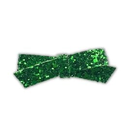 Green Glitter Twist Bow