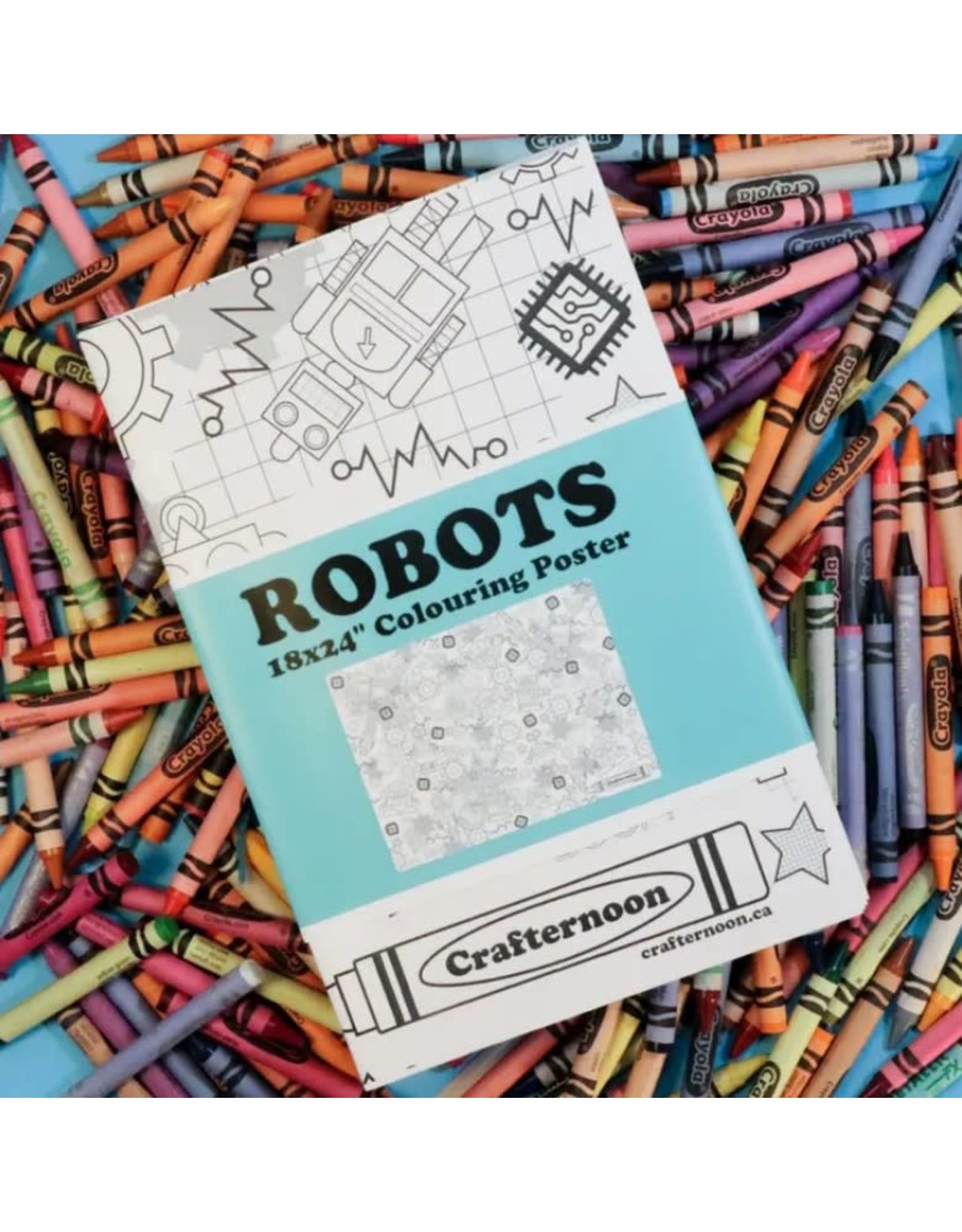 Mini Coloring Poster: Robots