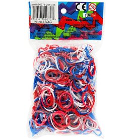 Rainbow Loom Refills Bands: Red, White & Blue