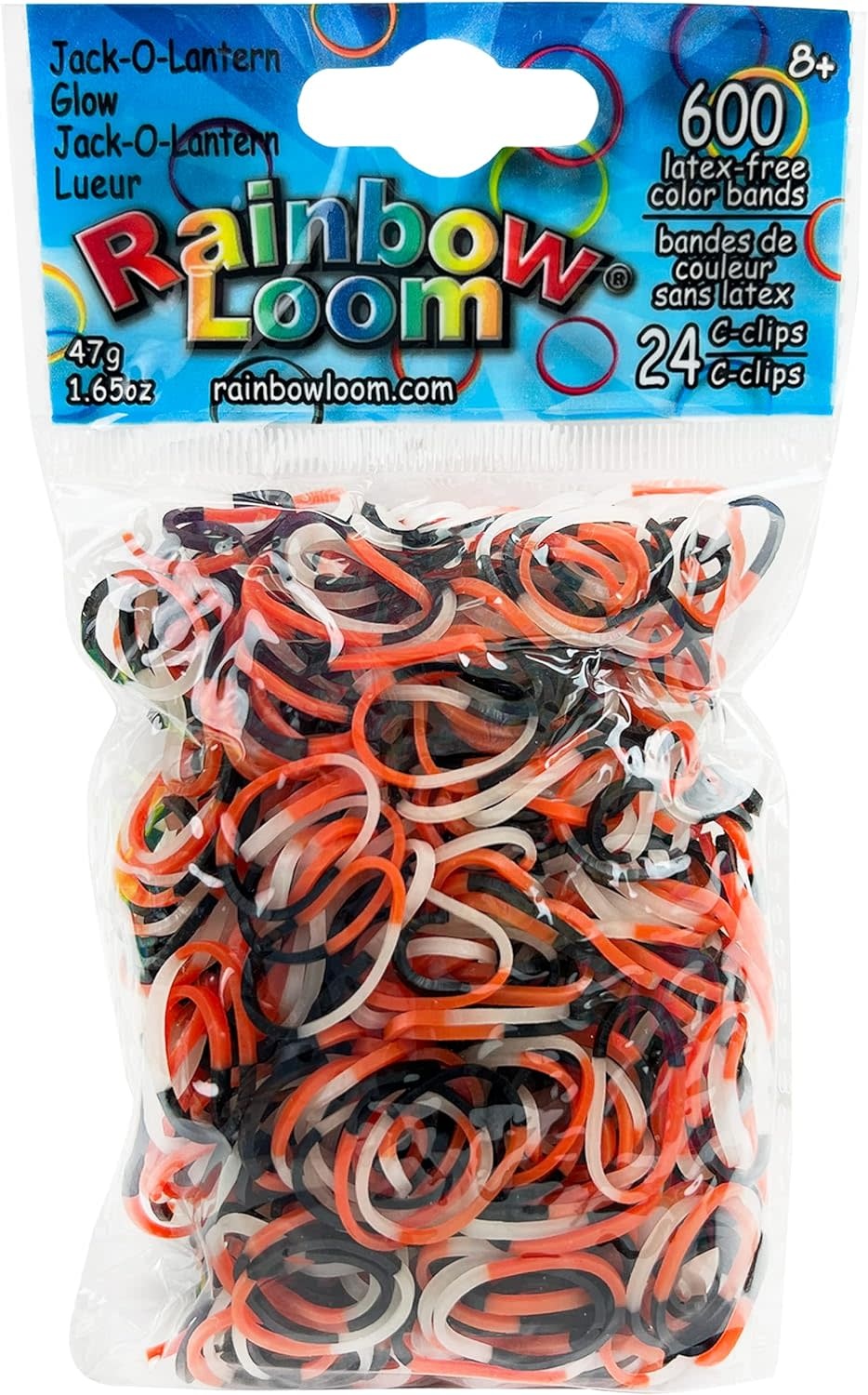 Rainbow Loom Refill Bands: Spooky Jack-O-Lantern - Wit & Whimsy Toys