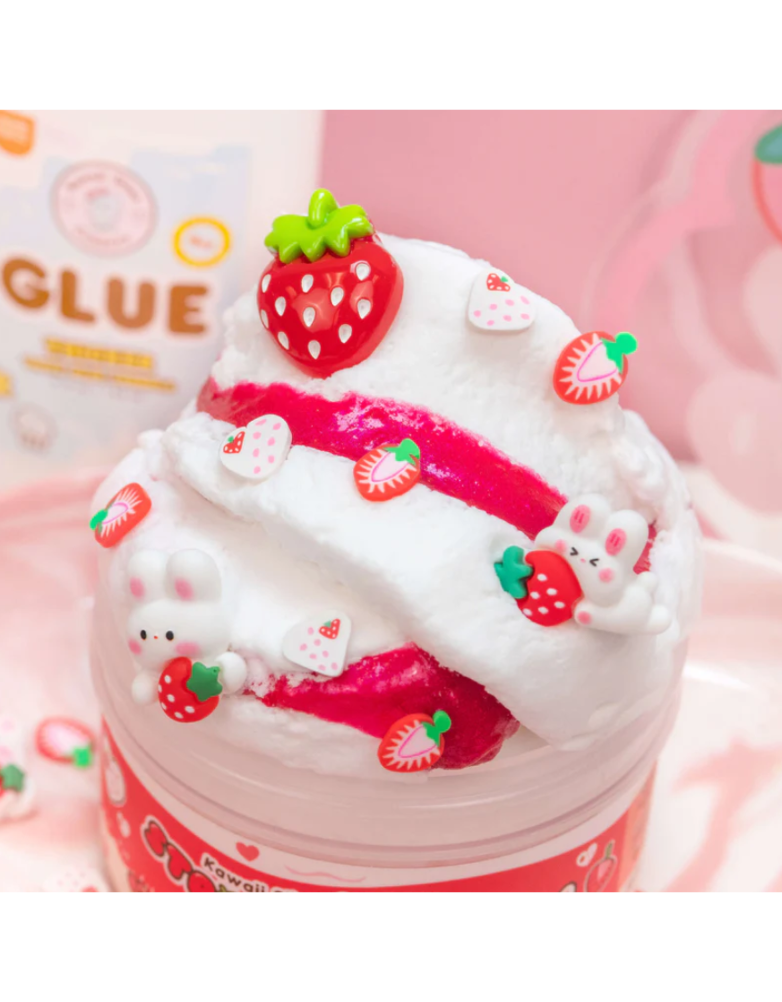 Straw-Bunny Sponge Cake Cloud Slime