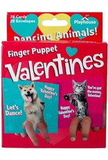 Dancing Animals Finger Puppet Valentines