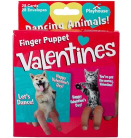 Dancing Animals Finger Puppet Valentines