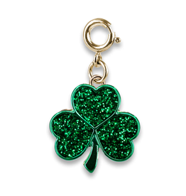 Gold Glitter Shamrock Charm