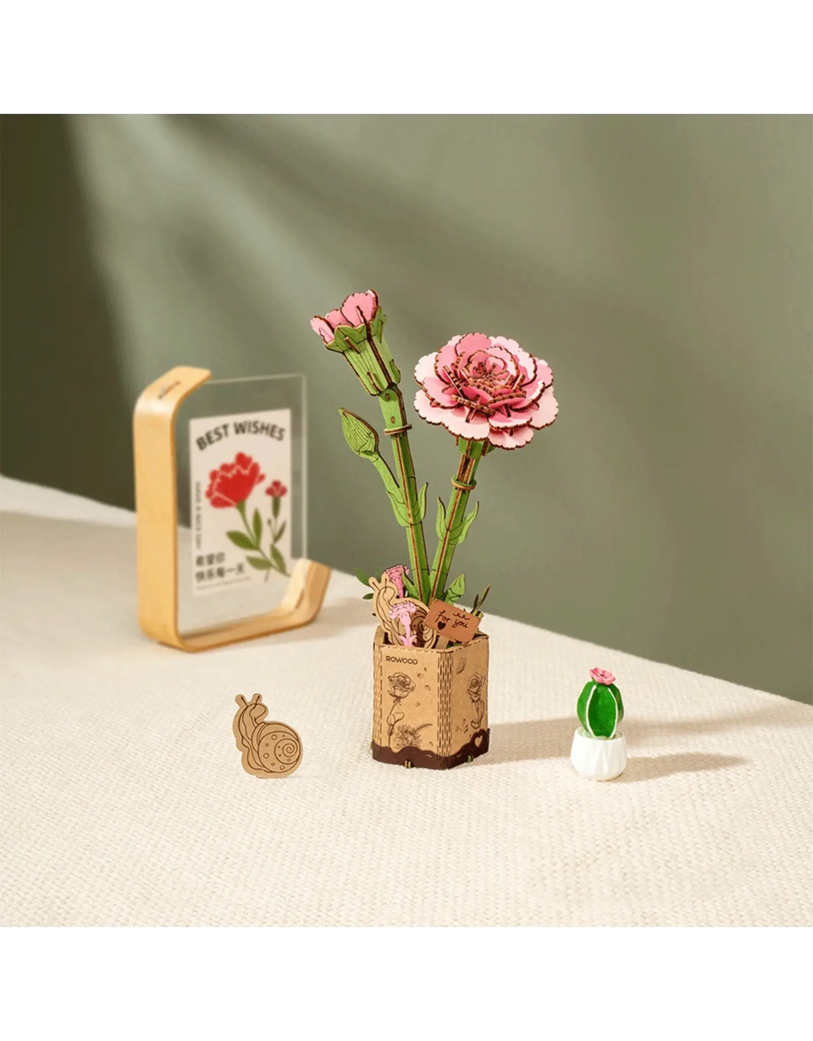 Hands Craft Pink Carnation