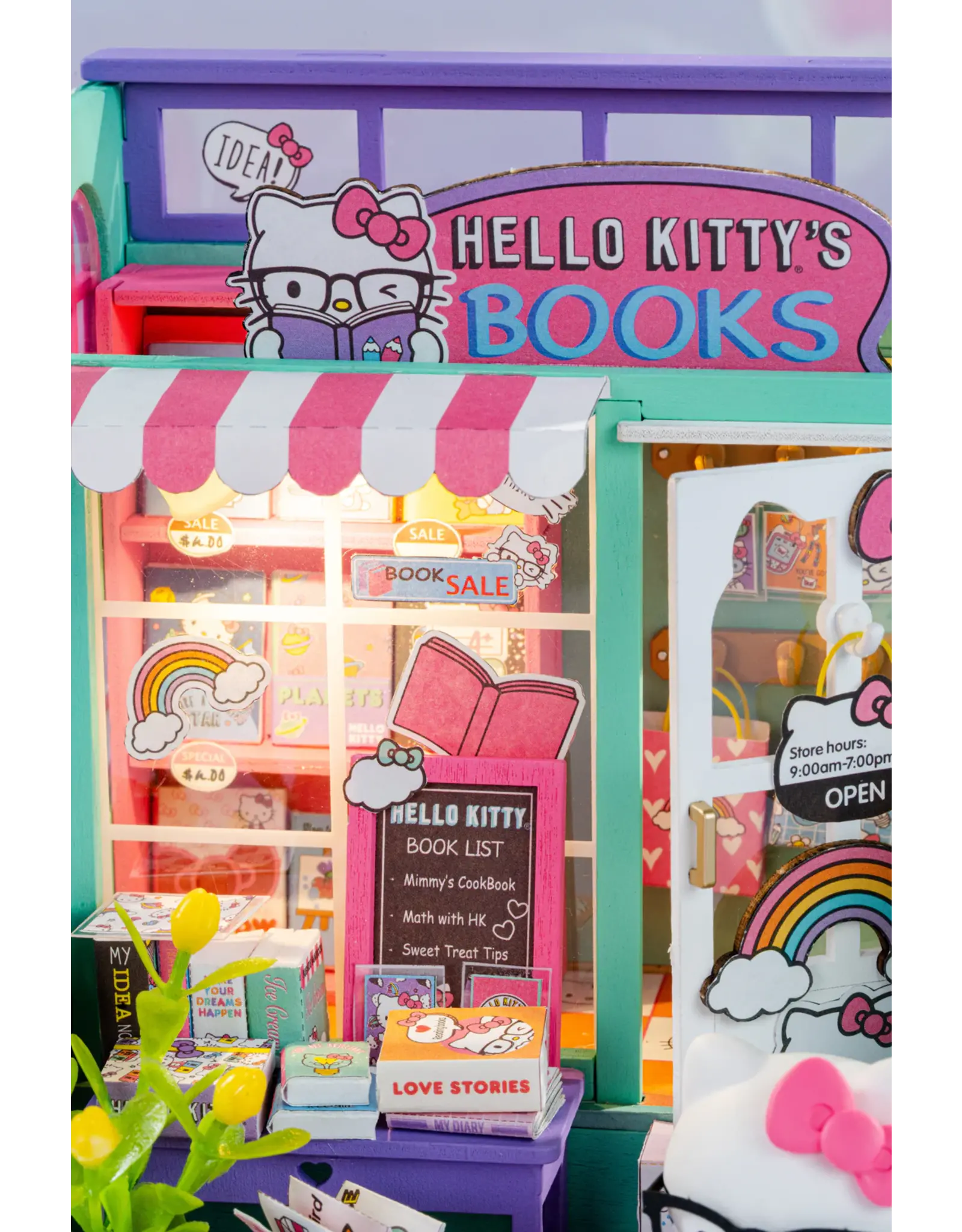 DIY  Miniature Dollhouse Kit: Hello Kitty Bookstore