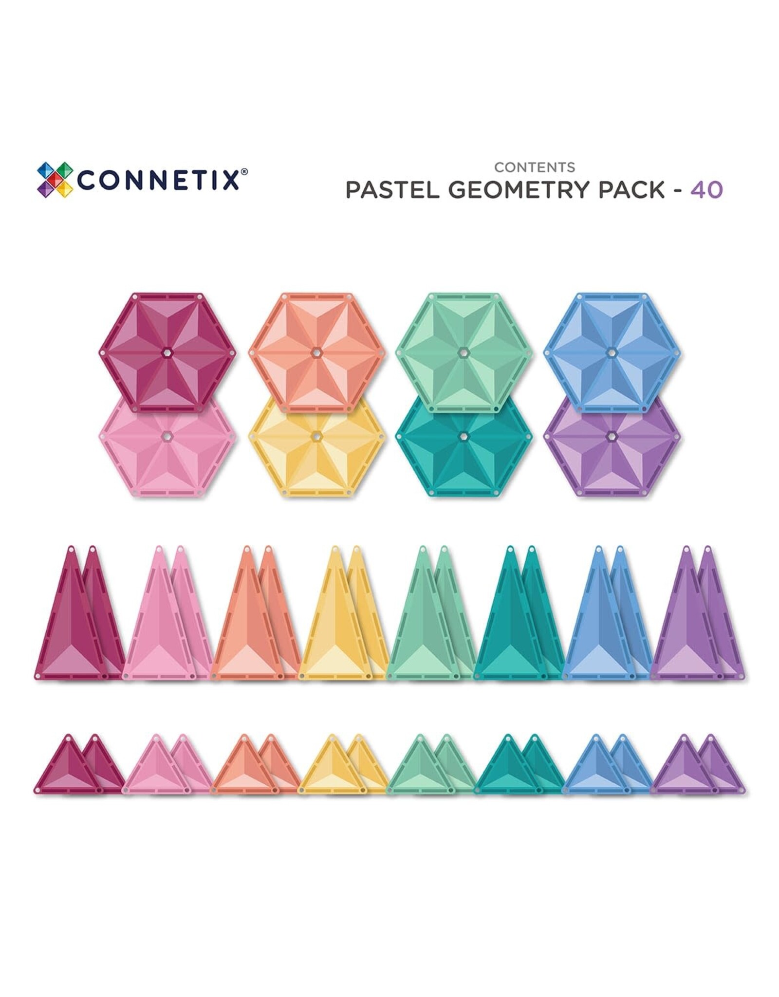 CONNETIX Pastel Geometry Pack 40pcs