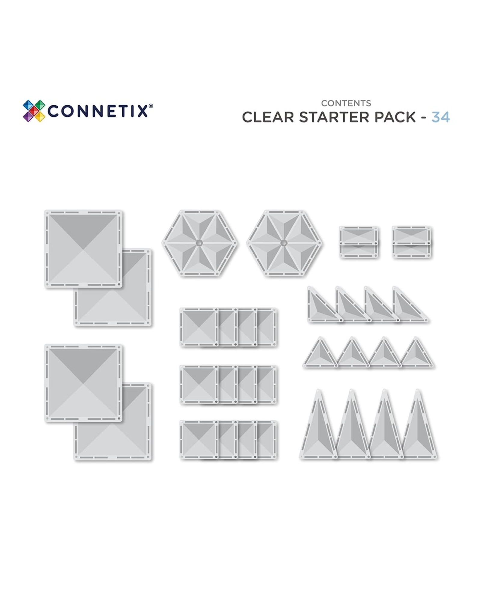 CONNETIX Clear Starter Pack 34pcs