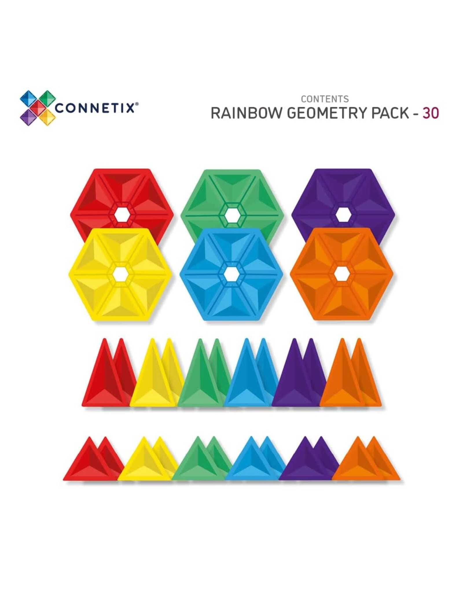 CONNETIX Rainbow Geometry Pack 30pcs