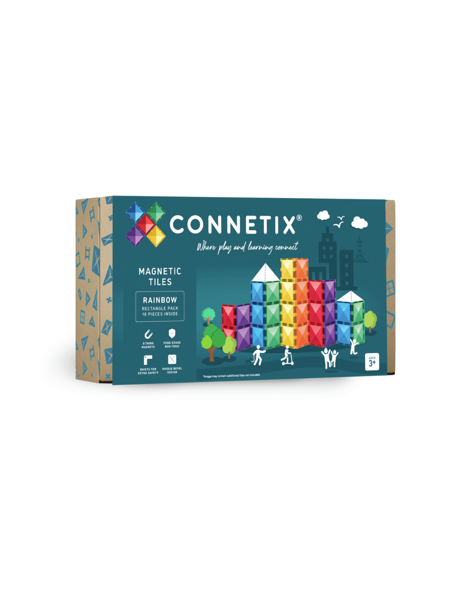 CONNETIX Rainbow Rectangle Pack 18pcs