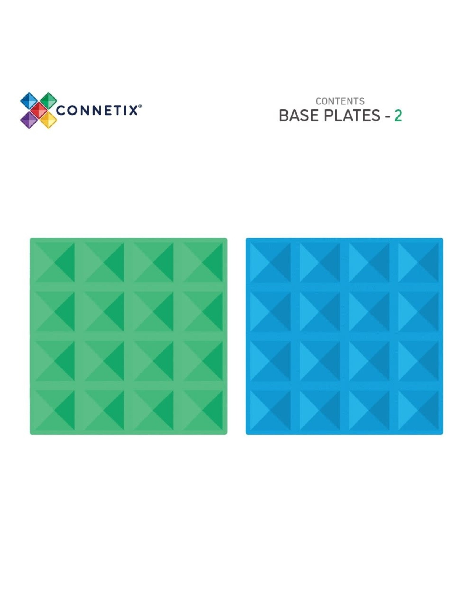 CONNETIX Rainbow Blue & Green Base Plate 2 Pack