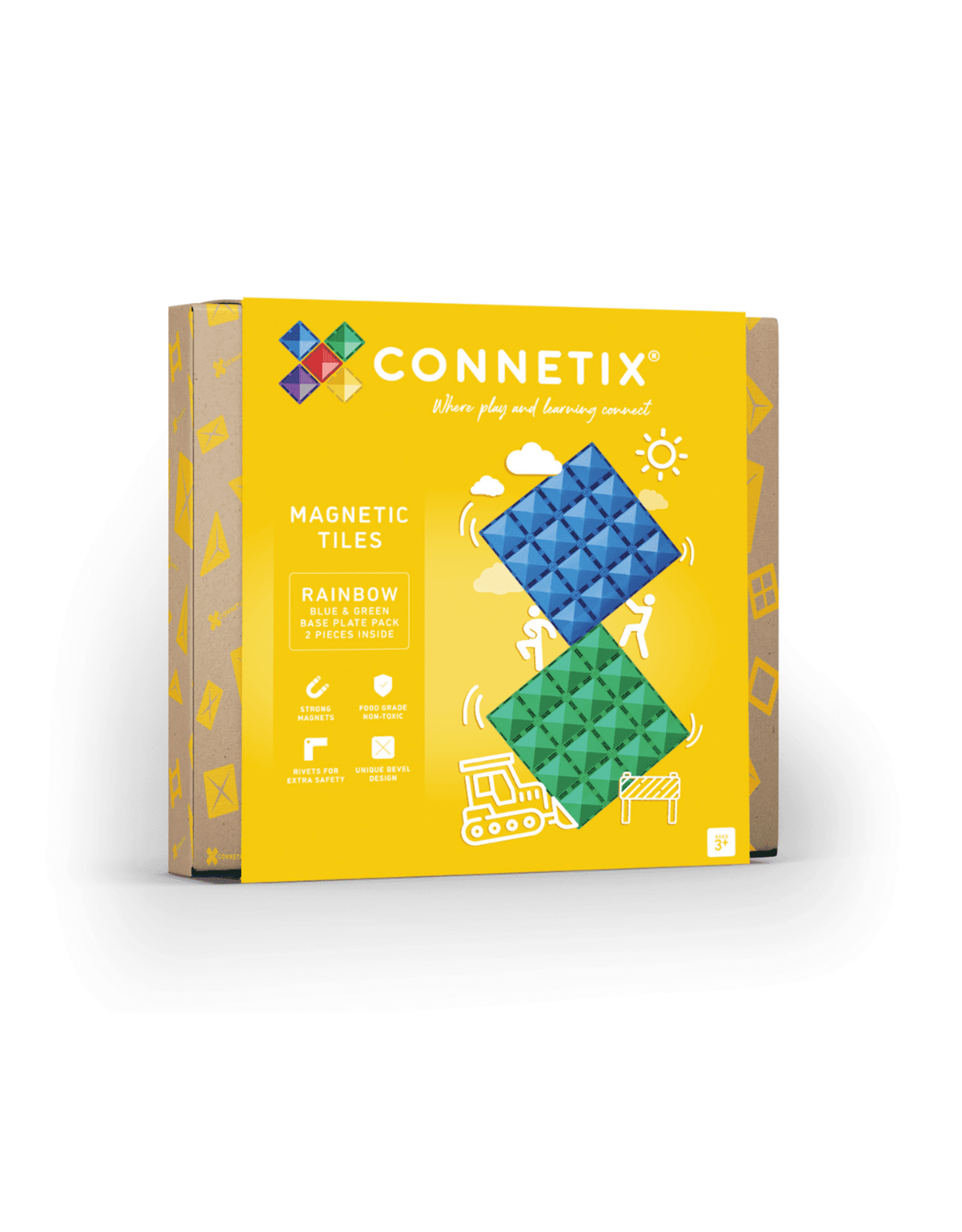 CONNETIX Rainbow Blue & Green Base Plate 2 Pack
