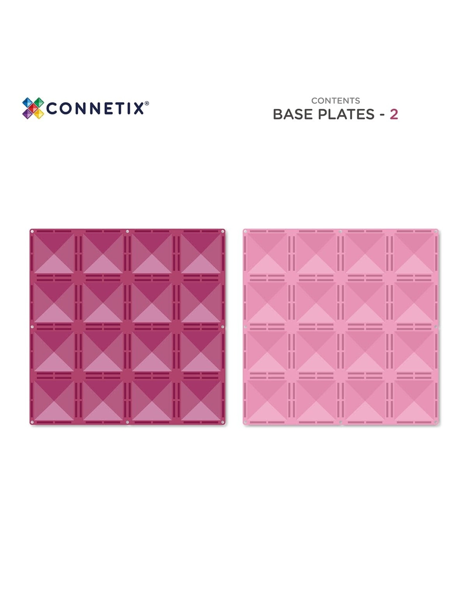 CONNETIX Pastel Pink & Berry Base Plate 2 Pack