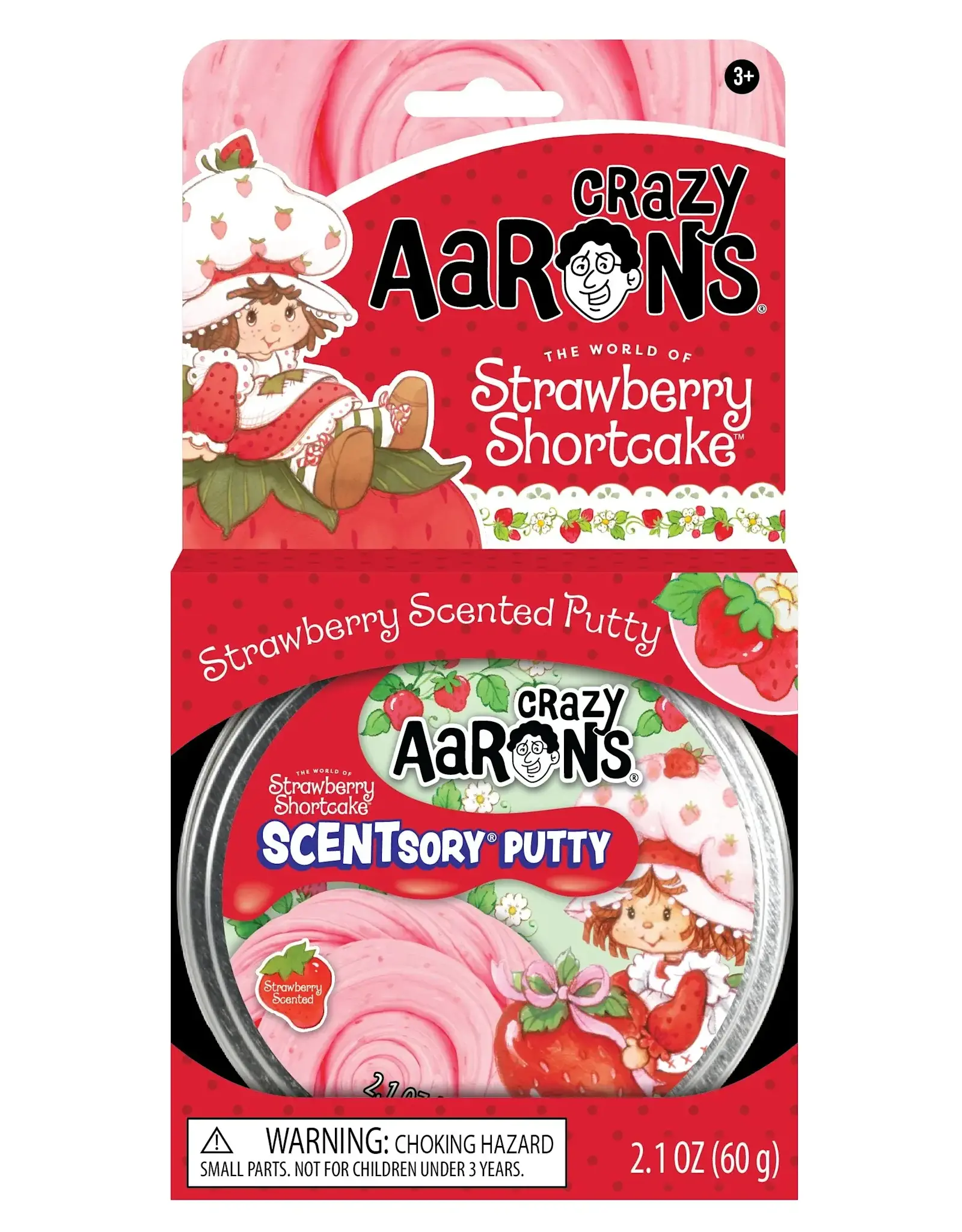Crazy Aaron's Strawberry Shortcake Thinking Putty