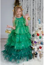 Christmas Tree Dress with Headpiece (5-6)
