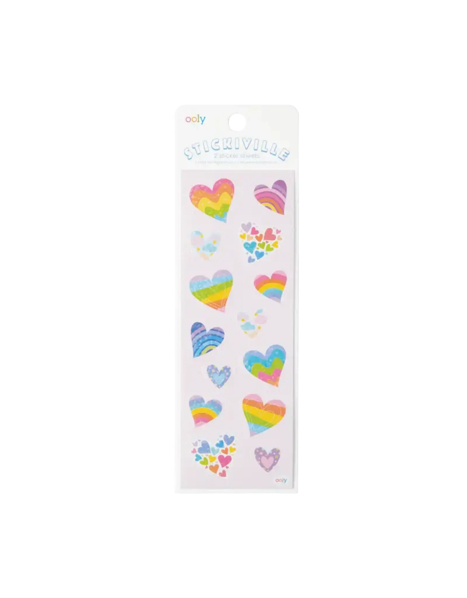 Stickiville Rainbow Hearts Stickers