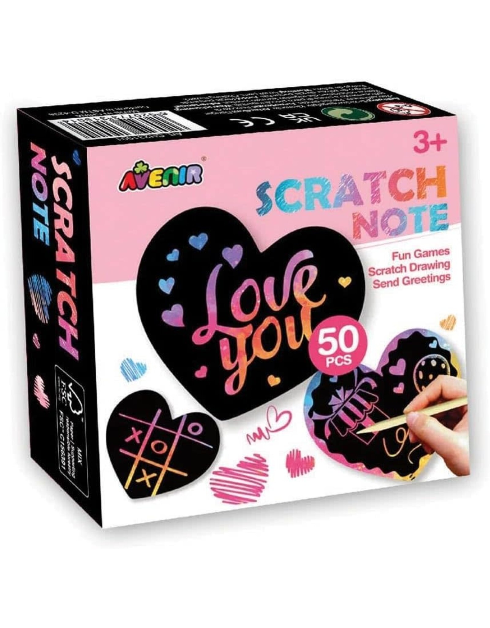 Scratch Note Hearts