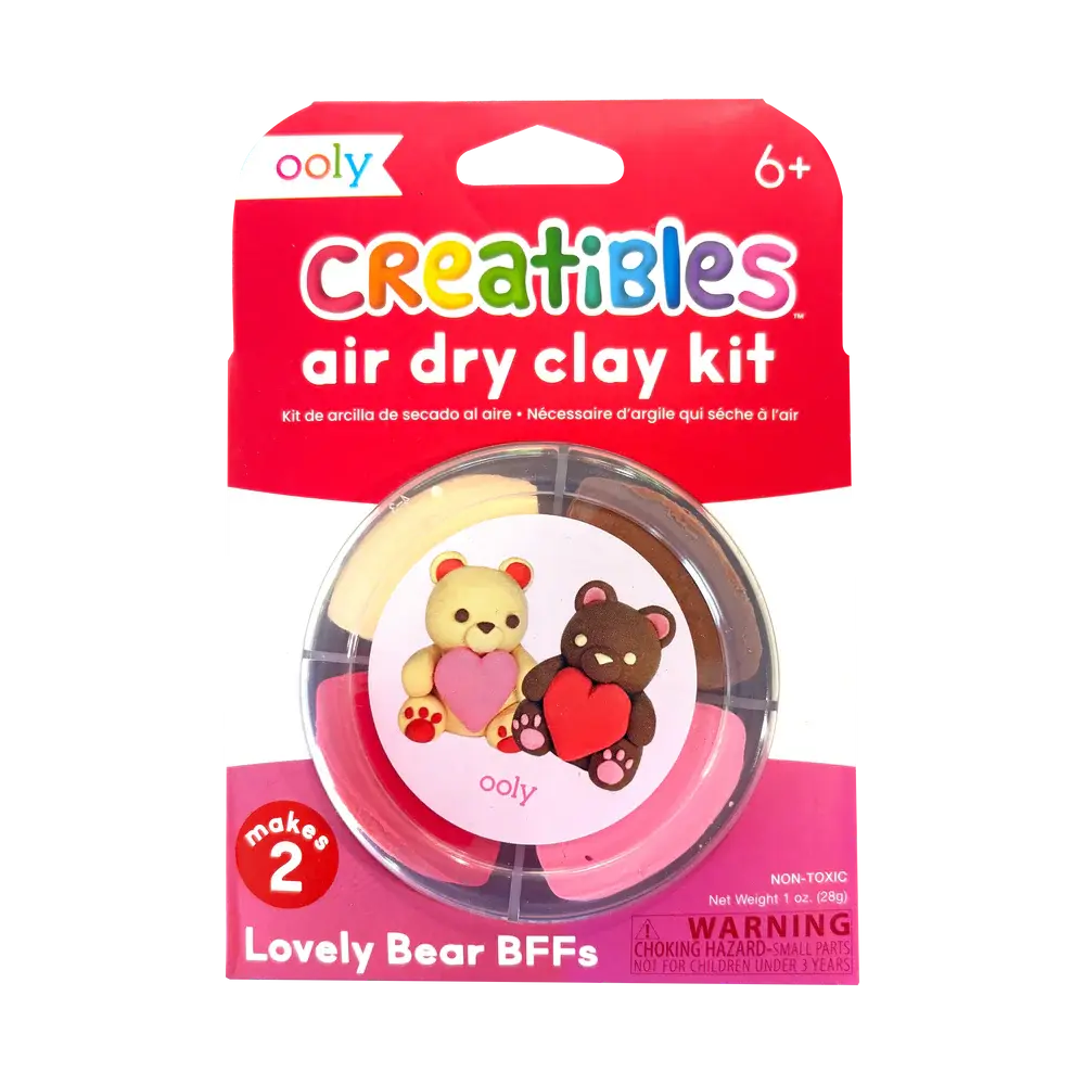 Creatibles Mini Air Dry Clay Kit - Lovely Bears BFFs - 2 Designs