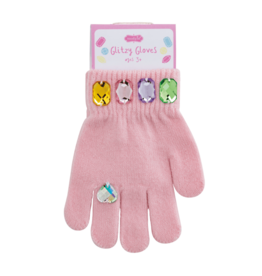 Glitzy Gloves Pink