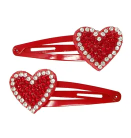 Twinkling Heart Snap Hair Clips