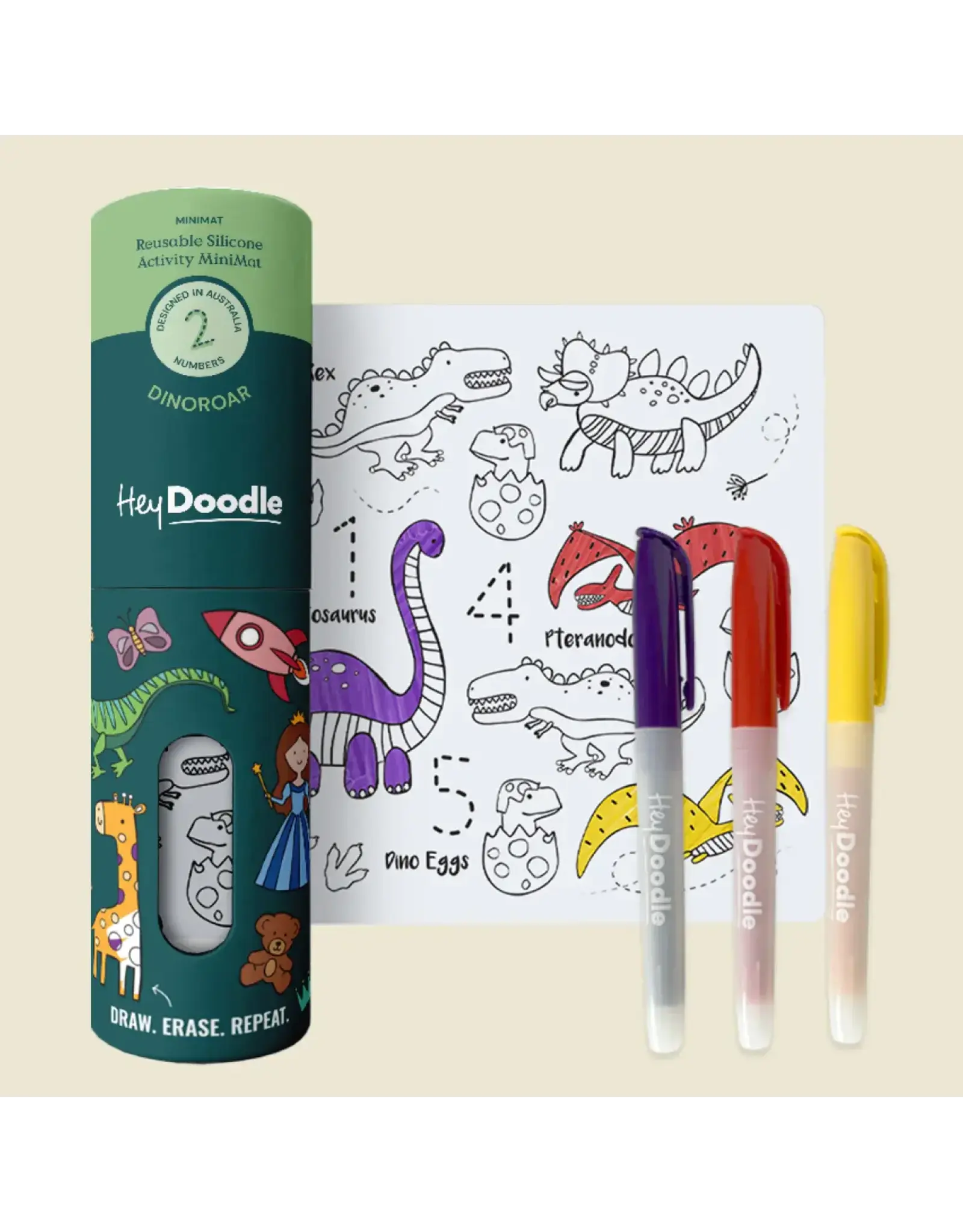 Mini Silicone Activity Mat Dino Roar