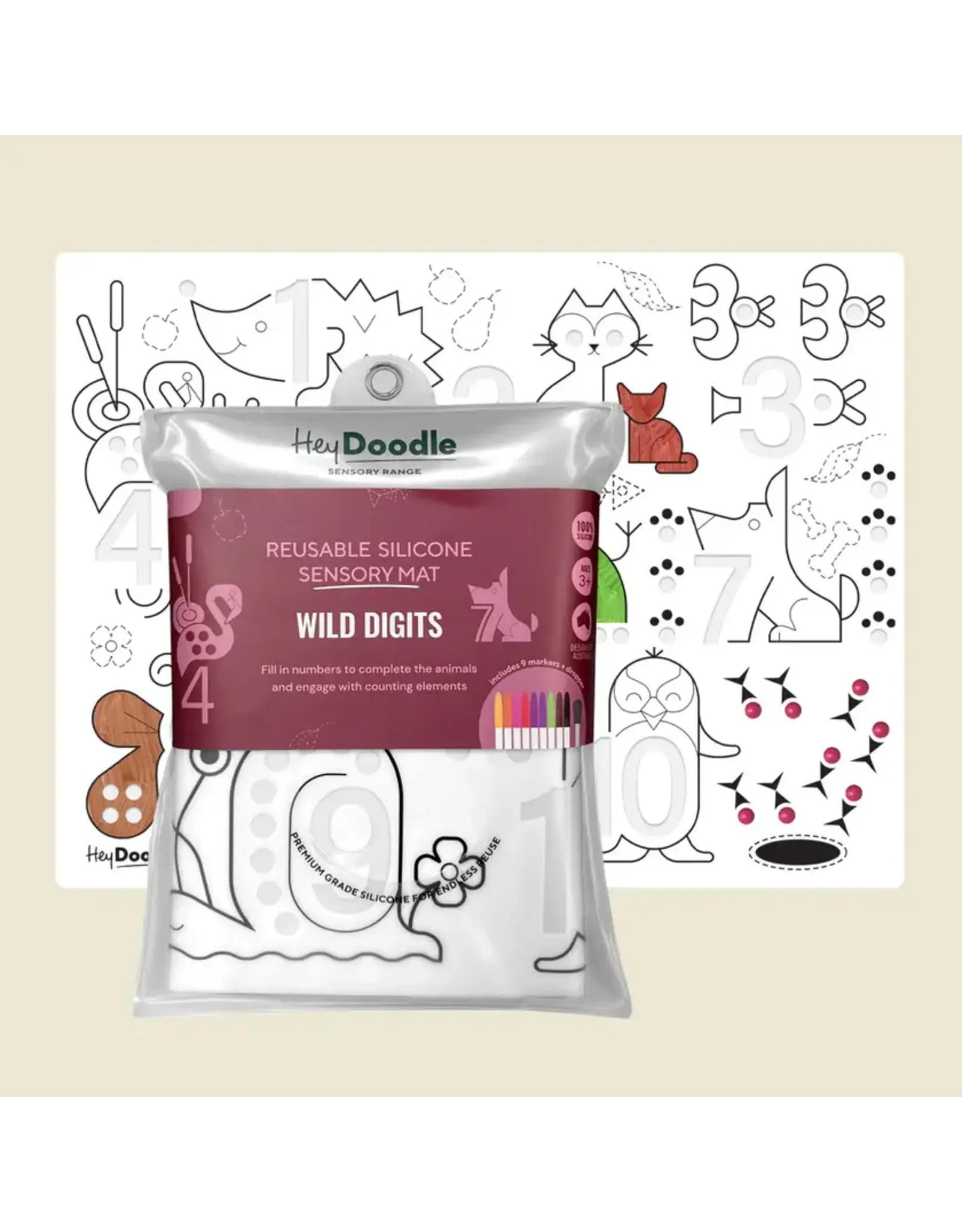 Silicone Sensory Mat Wild Digits