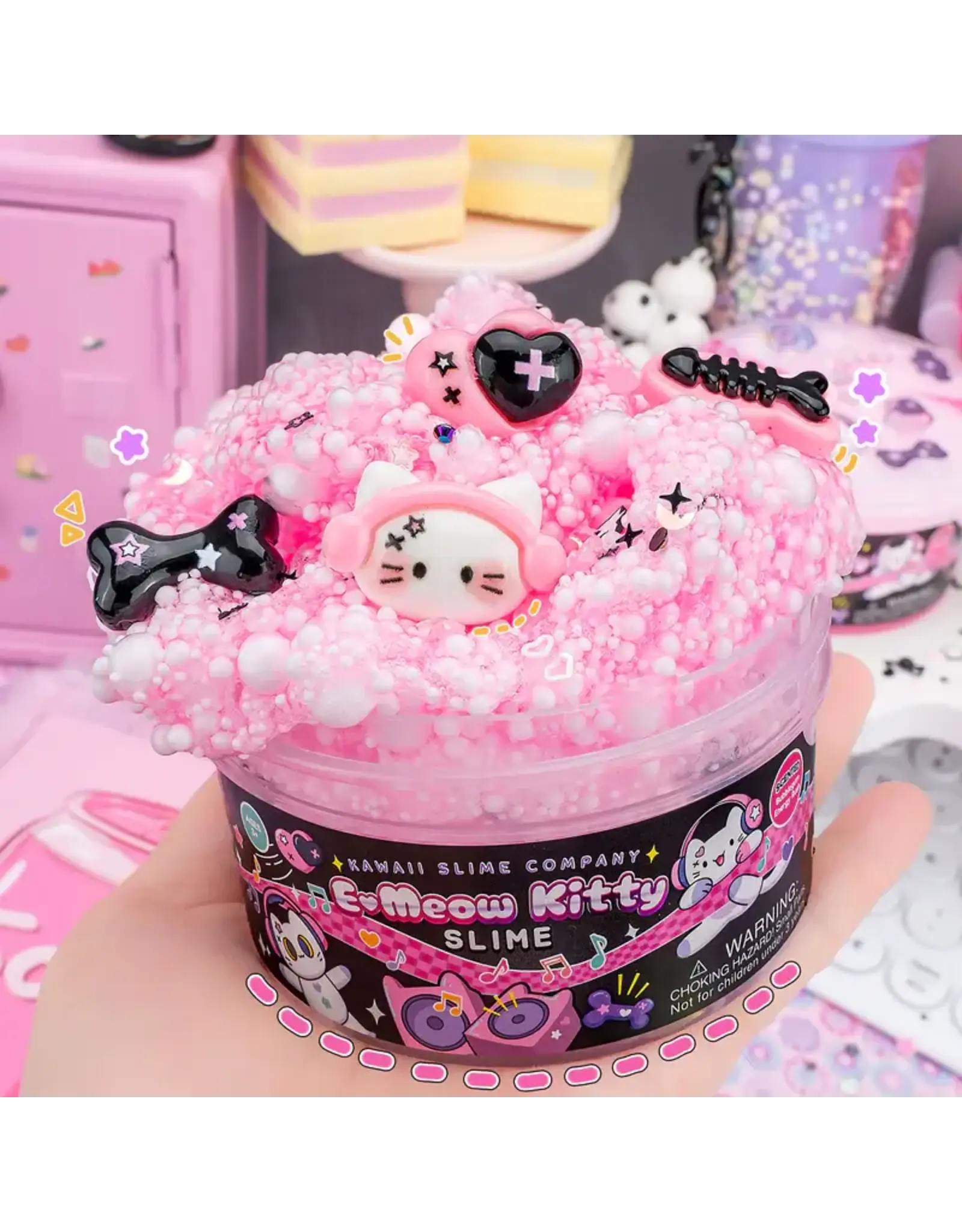 E-Meow Kitty Clear Foam Slime