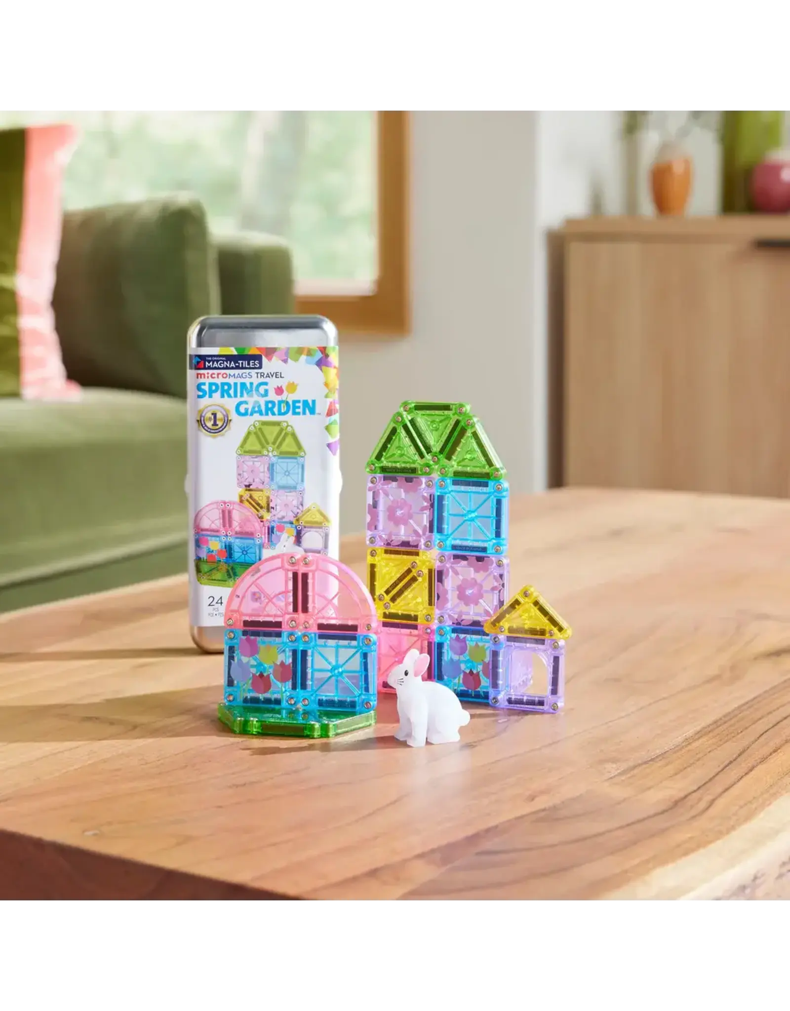 Magna-Tiles microMAGS Spring Garden Travel Set 24pcs