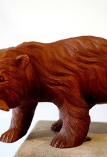 Hand Carved Bear with Fish