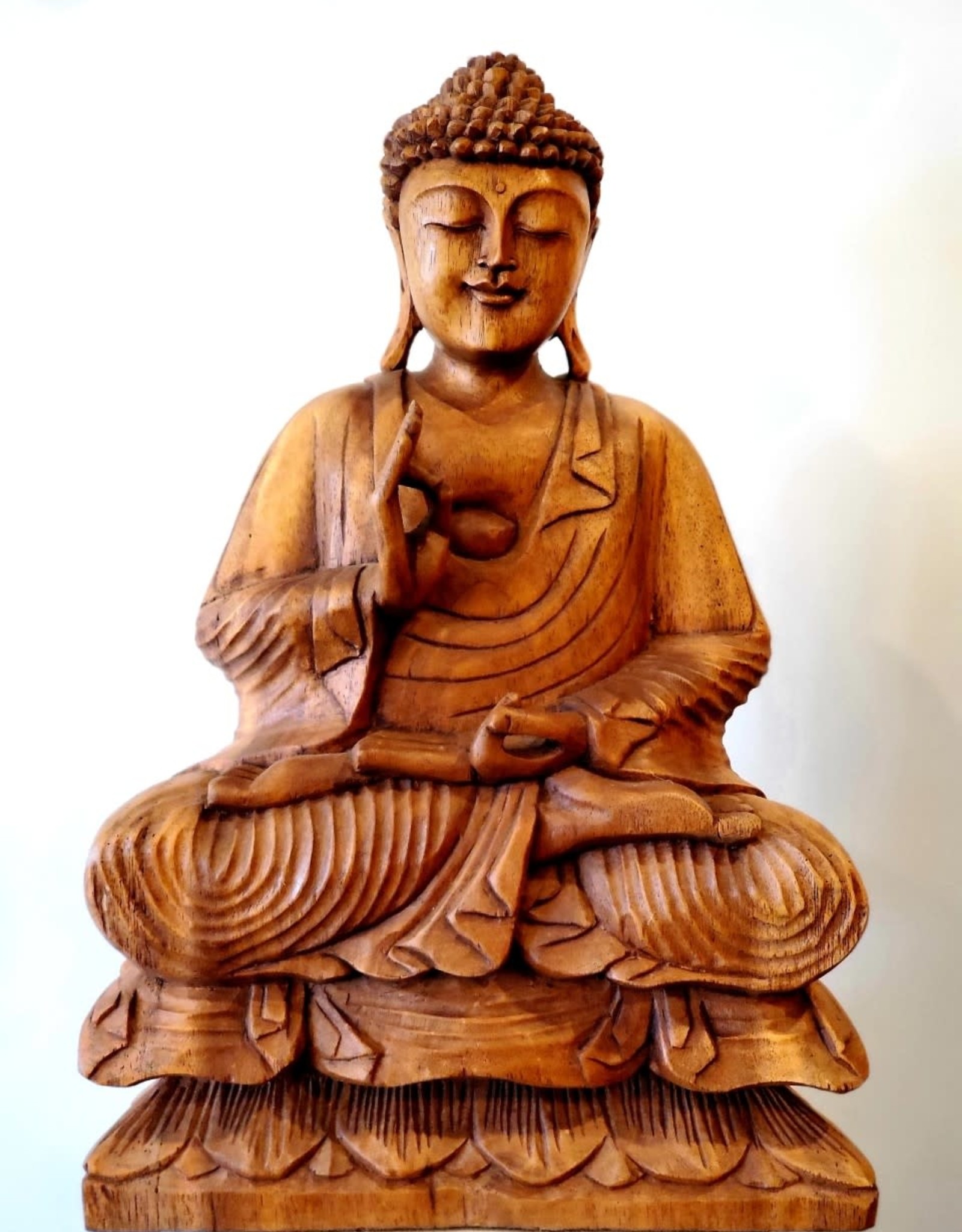 Hand Carved Serene Buddha Statue