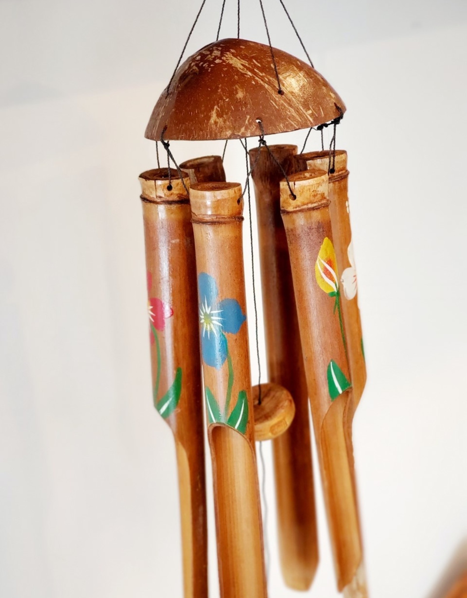Wooden Bamboo Chime Painted