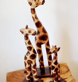Set of 3 Wooden Giraffes