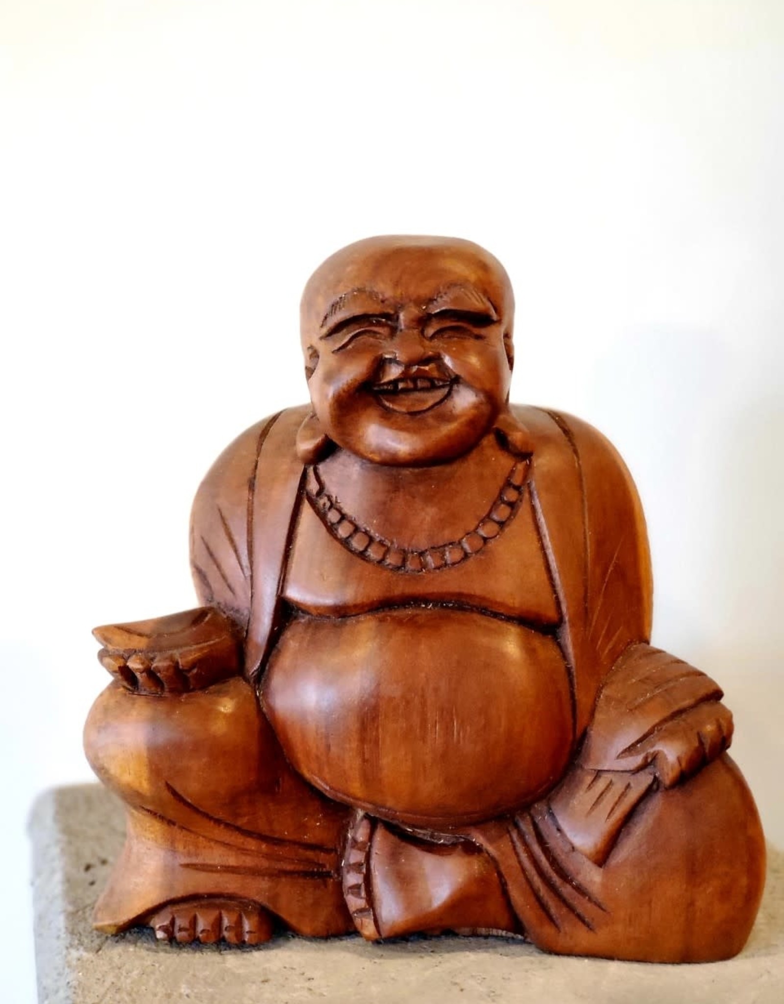 Hand Carved Laughing Buddha