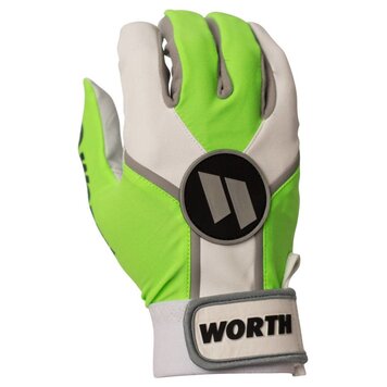 WORTH WORTH BATTING GLOVES VERT/BLANC ADULT